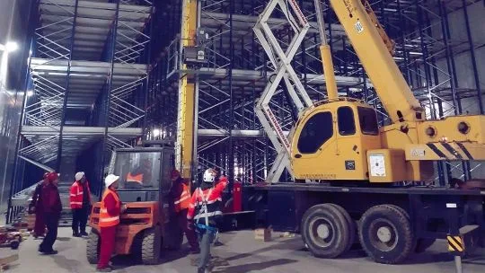 Монтаж складского комплекса на молочном комбинате